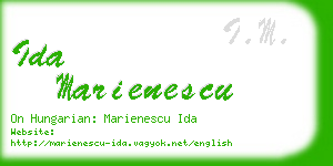 ida marienescu business card